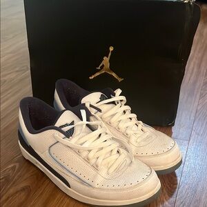 Jordan 2 Lows White and Blue Classic Sneakers
